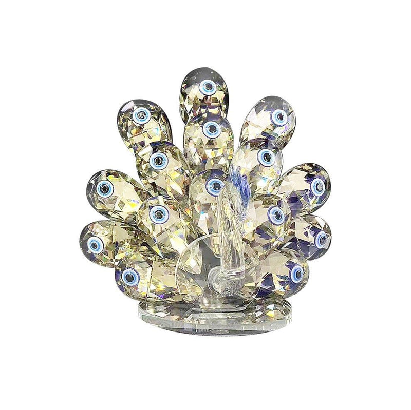 Home Decor Crystal Glass Peacock 18 cm (Ctn Box 12 units)