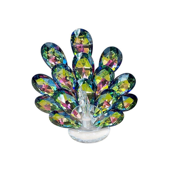 Home Decor Crystal Glass Peacock 14 cm (Ctn Box 24 units)