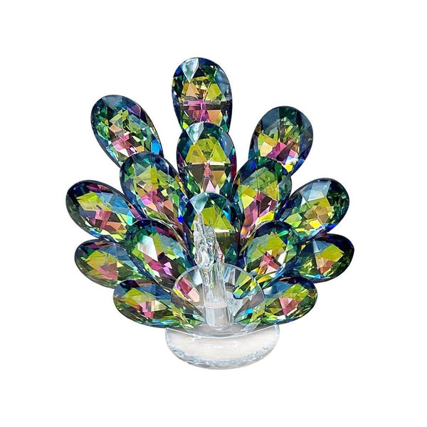 Home Decor Crystal Glass Peacock 18 cm (Ctn Box 12 units)