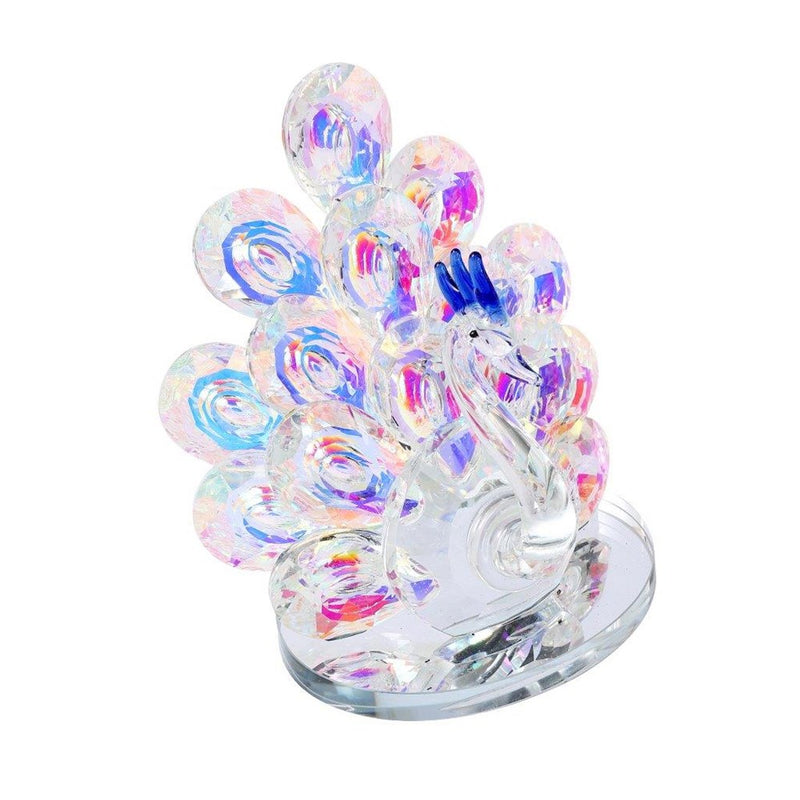Home Decor Crystal Glass Peacock 14.5 cm (Ctn Box 36 units)