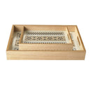 Abstract Deco Food Tray MDF Rectangle Serving Tray Set of 2 Pcs (Ctn Box 12 units)