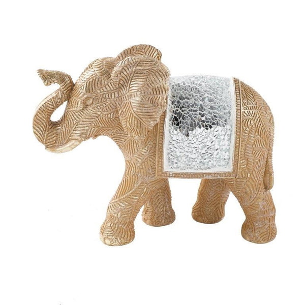 Beige Sculpture Statue Resin Figurine Elephant 22*17 cm (Ctn Box 12 units)