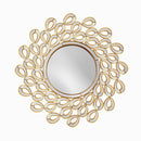 Decorative Abstract Design Round Gold Frame Wall Mirror 62*62 cm (Ctn Box 8 units)