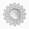 Decorative Abstract Design Round Silver Frame Wall Mirror 62*62 cm (Ctn Box 8 units)