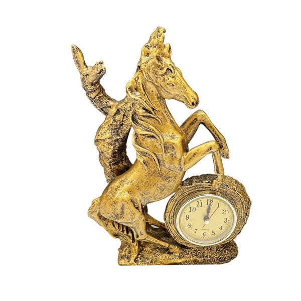 Sculpture Statue Resin Figurine Horse Deco Clock 23 cm (Ctn Box 36 units)