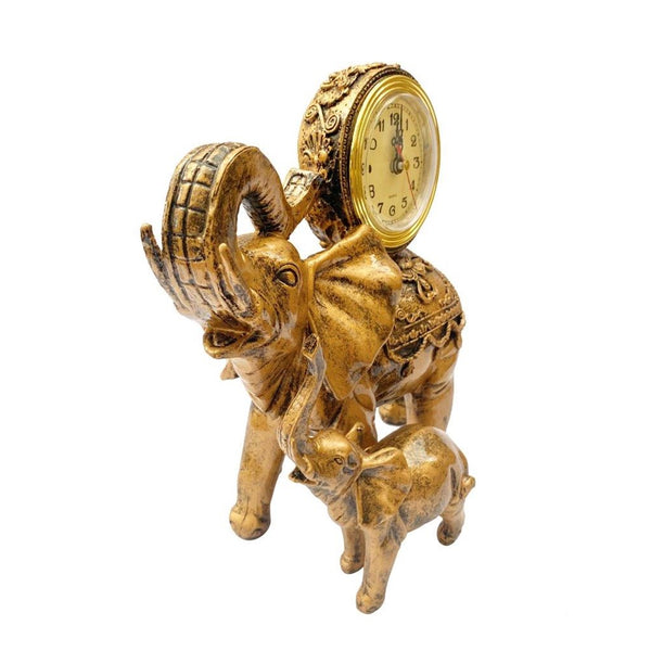 Sculpture Statue Resin Figurine Elephnat Deco Clock 25*25 cm (Ctn Box 24 units)