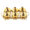 Gold Crystal Glass Candy Jar Canisters Set of 6 with Tray 38*22*12 cm (Ctn Box 12 units)