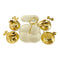 Golden Metal Glass Candy Jar Canisters Set of 4 with Stand 34*25*20 cm (Ctn Box 24 units)