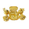 Golden Metal Glass Candy Jar Canisters Set of 4 with Stand 34*25*20 cm (Ctn Box 24 units)