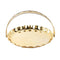 Golden Metal Craft Fruit Basket Style Round Deco Tray 29*29*21 cm (Ctn Box 12 units)