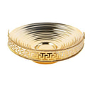 Golden Metal Craft Fruit Basket Style Round Deco Tray 25*25*19 cm (Ctn Box 24 units)