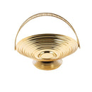Silver Metal Craft Fruit Basket Style Round Deco Tray 25*25*19 cm (Ctn Box 24 units)