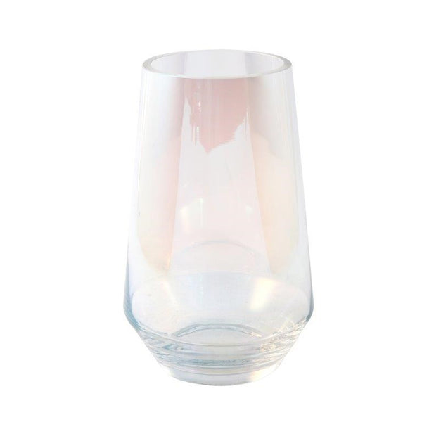 Home Decor Tabletop Fluorescent Color Glass Vase Abstract Shape** (Ctn Box 24 units)