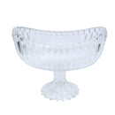 Crystal Glass Oval Shape Footed Fruit Bowl (Ctn Box 6 units)