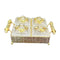 Engraved Deco Gold Candy Box Nuts and Chocolates Serving Tray 2 Compartments with Lid   30*23.5 cm (Ctn Box 8 units)