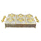 Engraved Deco Gold Candy Box Nuts and Chocolates Serving Tray 2 Compartments with Lid   23.5*40 cm (Ctn Box 4 units)