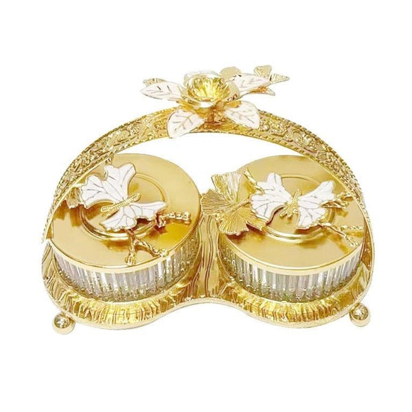 Deco Metal Fruit and Appetizer Jar Set Deco Basket   (Ctn Box 16 units)