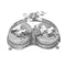 Deco Silver Metal Fruit and Appetizer Jar Set with Tray   (Ctn Box 16 units)
