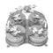 Deco Silver Metal Fruit and Appetizer Jar Set with Tray   (Ctn Box 10 units)
