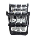 Spice Jar and Seasoning Jar Set of 16 Pcs with Stand 9.5*4/27*32 cm ** (Ctn Box 12 units)