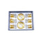 Moroccan Design Gold Drinking Glass Tea Cups and Saucer Set of 6 Pcs 11/5.5*8 cm ** (Ctn Box 8 units)