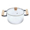 Glass Cooking Pot Induction Casserole with Wooden Handle 2.5L cm (Ctn Box 16 units)