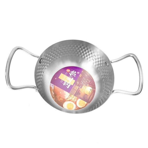 Silver Plated Stainless Steel Hammered Karahi Pot 18 cm (Ctn Box 54 units)