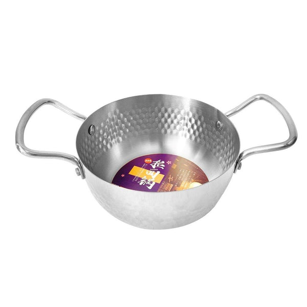 Silver Plated Stainless Steel Hammered Karahi Pot 20 cm (Ctn Box 48 units)