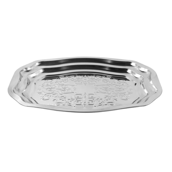 Silver Plated Stainless Steel Serving Tray 50 cm (Ctn Box 50 units)