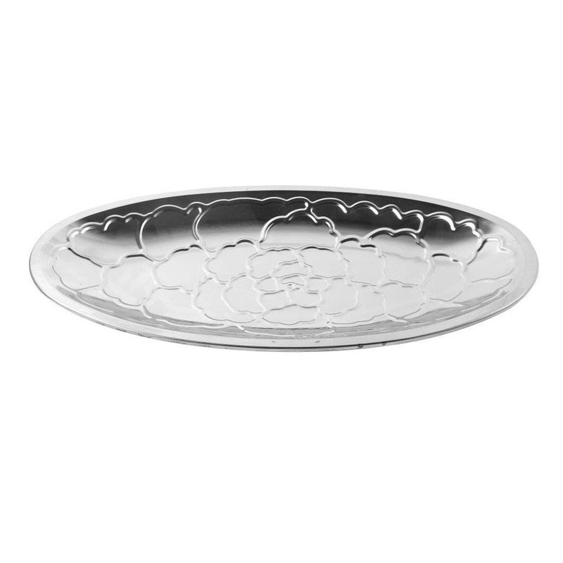 Silver Plated Stainless Steel Oval Serving Plate 35 cm (Ctn Box 150 units)
