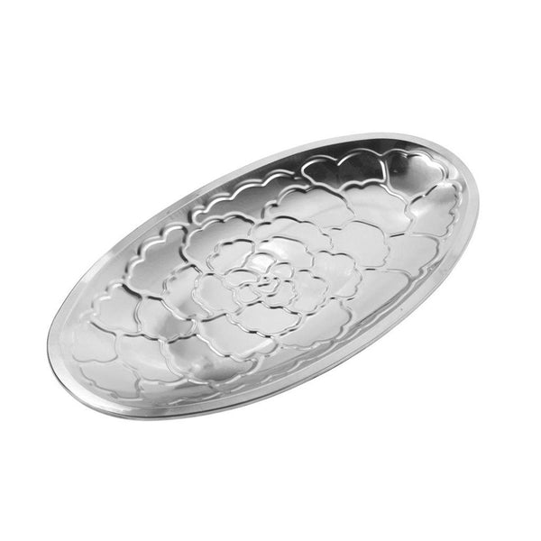Silver Plated Stainless Steel Oval Serving Plate 50 cm (Ctn Box 80 units)