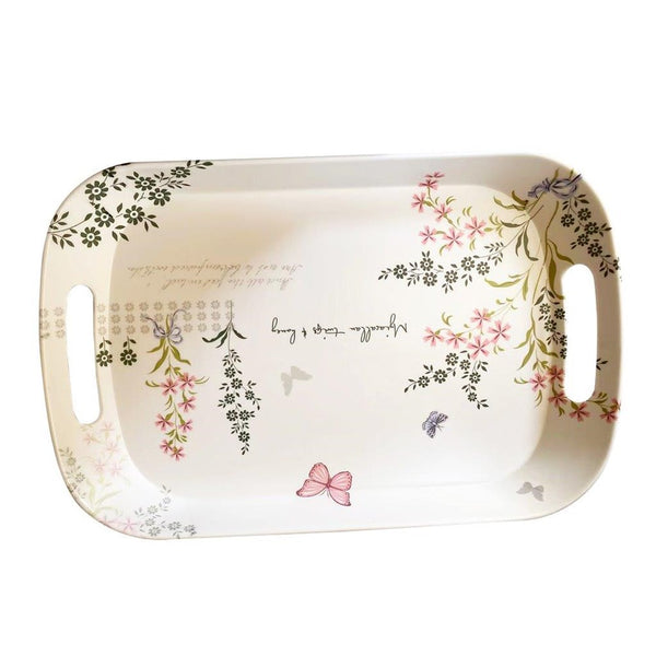 High Quality Marble Pattern Rectangular Melamine Serving Tray 43*28 cm (Ctn Box 36 units)