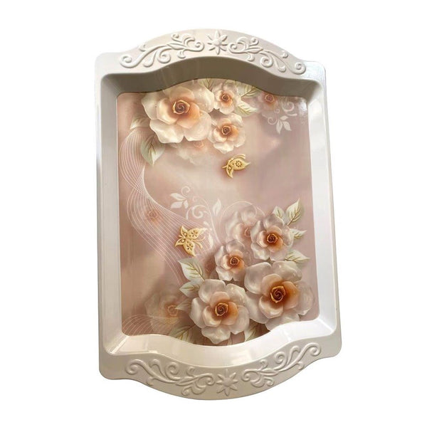 High Quality Marble Pattern Rectangular Melamine Serving Tray 51*33 cm (Ctn Box 36 units)