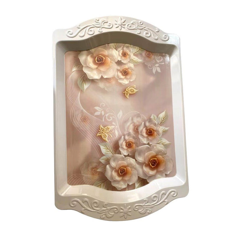 High Quality Marble Pattern Rectangular Melamine Serving Tray 51*33 cm (Ctn Box 36 units)
