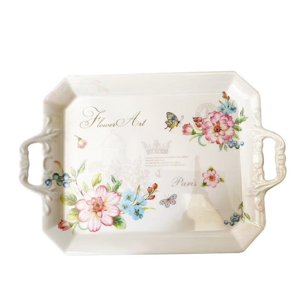 High Quality Marble Pattern Rectangular Melamine Serving Tray 35*25 cm (Ctn Box 60 units)