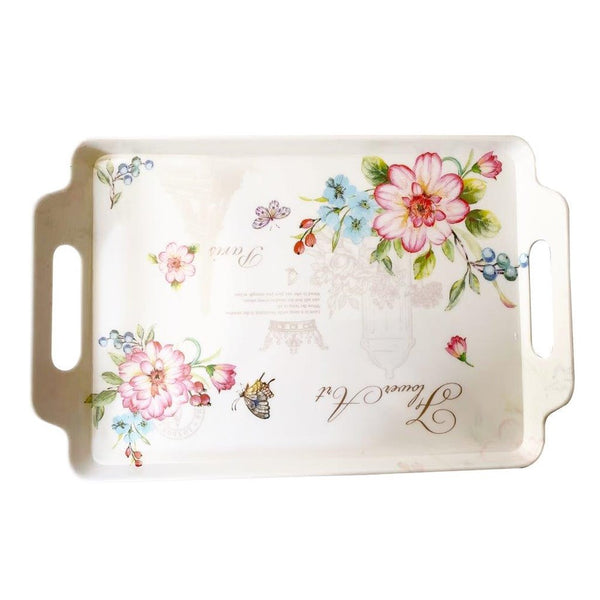 High Quality Marble Pattern Rectangular Melamine Serving Tray 33*21 cm (Ctn Box 48 units)