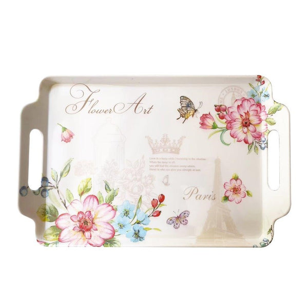 High Quality Marble Pattern Rectangular Melamine Serving Tray 38*24 cm (Ctn Box 36 units)