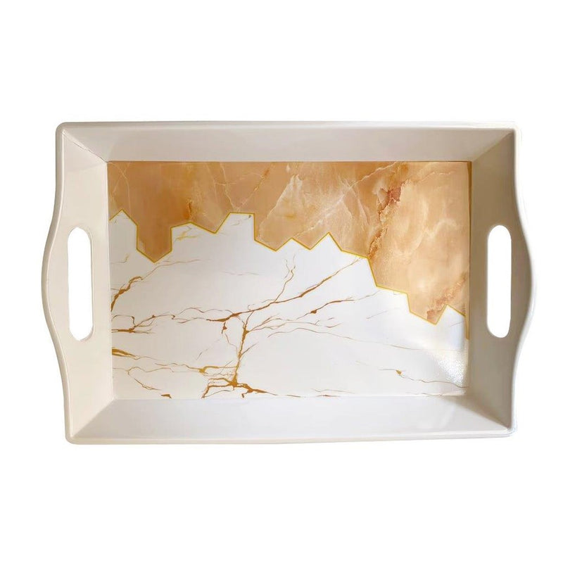 High Quality Marble Pattern Rectangular Melamine Serving Tray 31*20 cm (Ctn Box 98 units)