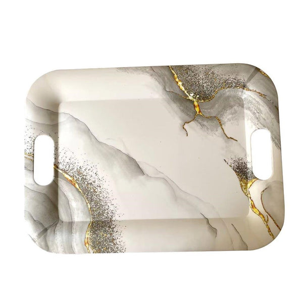High Quality Marble Pattern Rectangular Melamine Serving Tray 35*26 cm (Ctn Box 48 units)