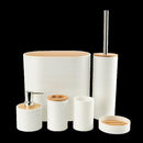 Plastic White Bathroom Accessories Soap Dispenser Toothbrush Holder Set of 6 Pcs 13*11*10.5 cm (Ctn Box 12 units)
