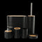 Plastic Black Bathroom Accessories Soap Dispenser Toothbrush Holder Set of 6 Pcs 13*11*10.5 cm (Ctn Box 12 units)