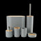 Plastic Grey Bathroom Accessories Soap Dispenser Toothbrush Holder Set of 6 Pcs 13*11*10.5 cm (Ctn Box 12 units)