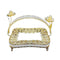 Engraved Deco Gold Gift Basket Fruit Plate Nuts and Chocolates Serving Tray 32*23*24 cm (Ctn Box 10 units)