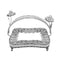 Engraved Deco Silver Gift Basket Fruit Plate Nuts and Chocolates Serving Tray 32*23*24 cm (Ctn Box 10 units)