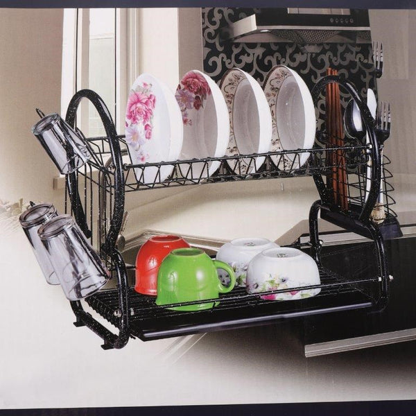 Black Metal Dish Rack Cutlery Holder 42*26*38 cm (Ctn Box 10 units)