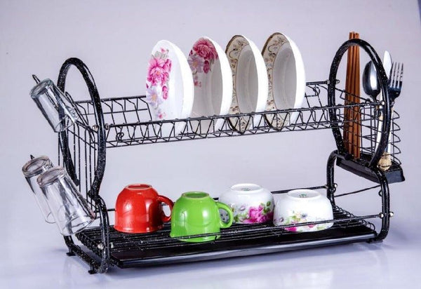 Black Metal Dish Rack Cutlery Holder 56*26*41 cm (Ctn Box 8 units)