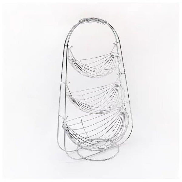 Silver Metal Multi Layer Swing Fruit Basket 35*27*56 cm (Ctn Box 12 units)