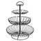 Black Metal Multi Layer Swing Fruit Basket 30*30*40 cm 3 layer  (Ctn Box 20 units)