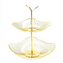 Gold Metal Multi Layer Swing Fruit Basket 27.5*27.5*35 cm (Ctn Box 12 units)