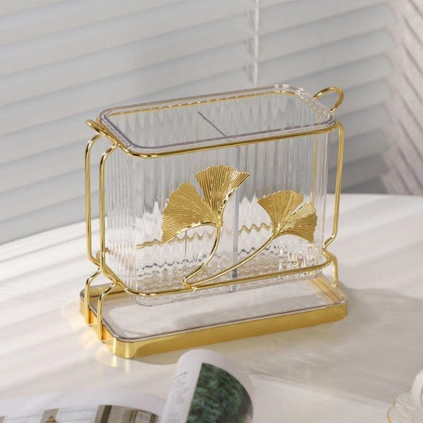 Gold Metal Spoon and Chopstick Holder Cutlery Holder 18*15 cm (Ctn Box 36 units)